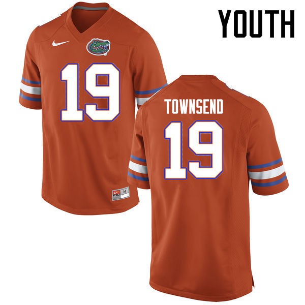 Florida Gators Youth #19 Johnny Townsend College Football Jersey Orange
